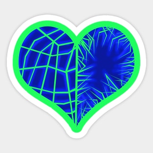 Royal Blue - Broken Heart Sticker